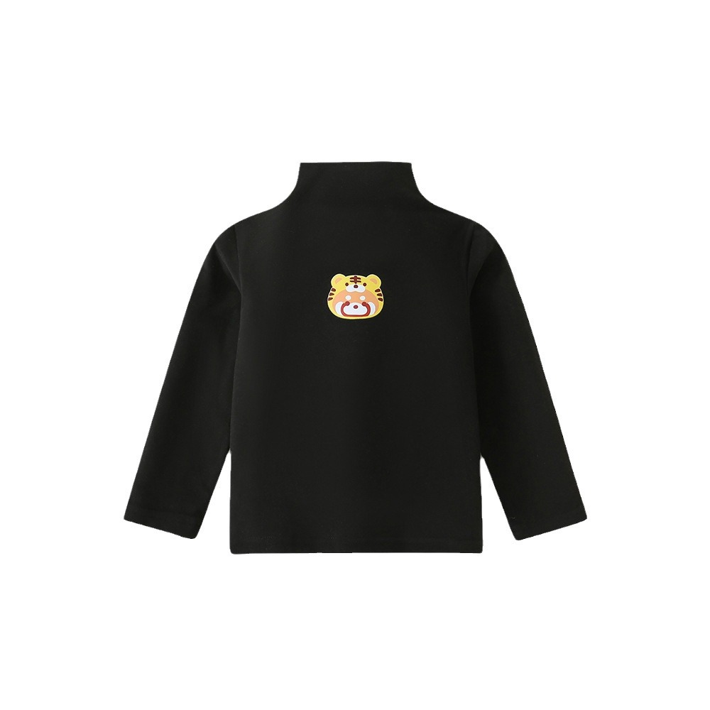 Picture of Children's Velvet Base Shirt Half-high Collar Top Boys' and Girls' Inner Warm Spring and Autumn Class A Children's Underwear Winter