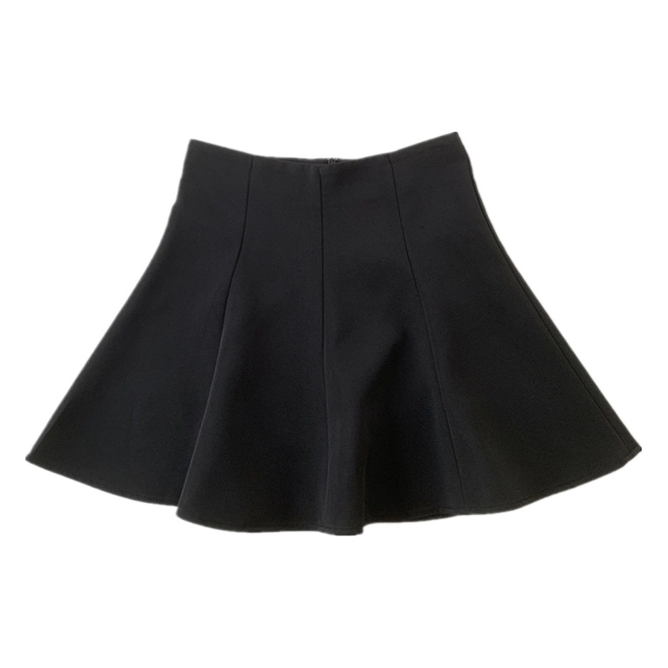 Black Pleated Skirt Skirt Women's Summer 2024 New High Waist Short Skirt Umbrella Skirt Slim Look Suit A- Line Skirt plus size