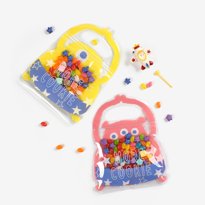 Special-shaped little monster children's gift portable packaging bag spot cute small gift creative ziplock bag 10/bag