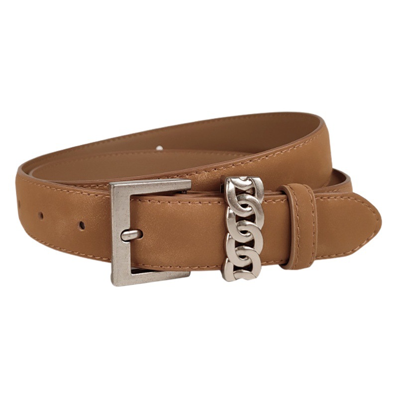 Anti-Velvet Frosted Leather Women's Belt Cowhide Women's Korean Style Women's Casual Pants Jeans Women's Belt