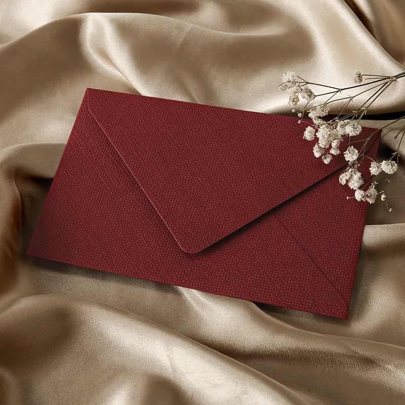 Picture of Linen Envelope Letter Paper Set Retro Love Letter Chinese Style Cowhide Special Paper Invitation Postcard Fire Paint Envelope