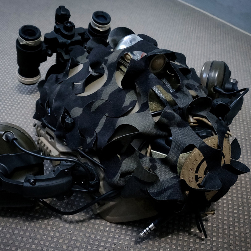 Picture of Fast Tactical Helmet Helmet Cover Army Fans CS Games Field Equipment 3D Tactical Helmet Camouflage Cloth Dark Camouflage