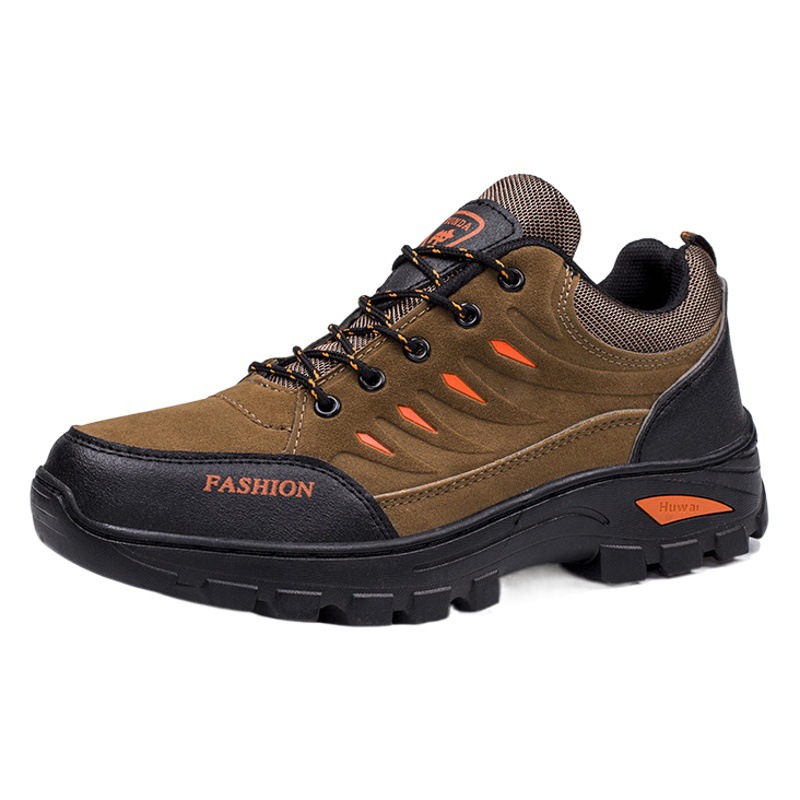 Cross-border outdoor men's shoes new outdoor round toe flat heel labor protection shoes casual trend warm and comfortable cold sticky hiking shoes