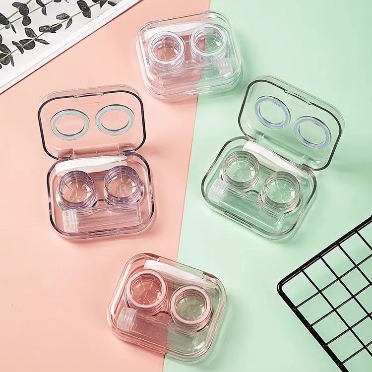 Picture of Mild Ins Style Creative Contact Lens Case Portable Transparent Mini Simple One-piece Accompanying Box Colored Contact Lens Duo Box
