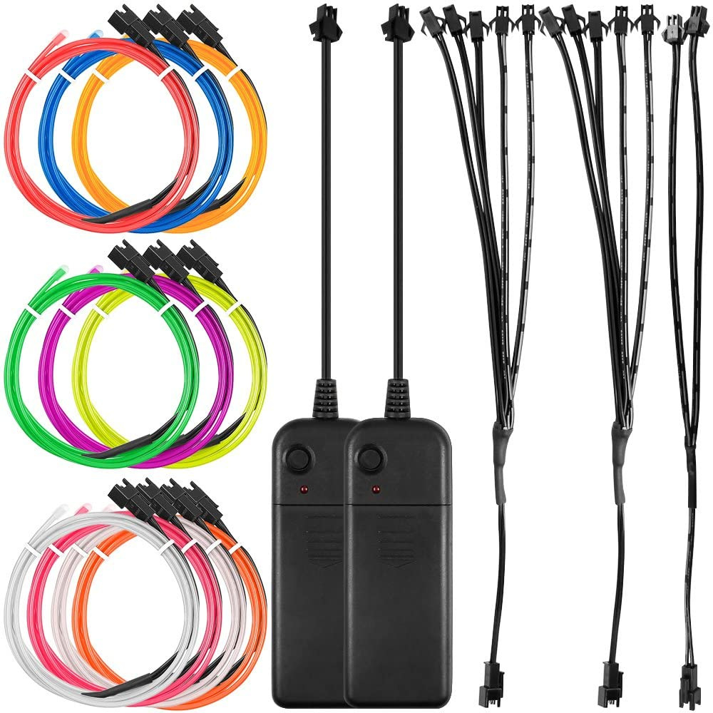 Picture of Luminous Wire Manufacturer 2.3mm Round Wire Can Be Bent at Will Without Losing Light, Comes with 3V Battery Box Driver and USB
