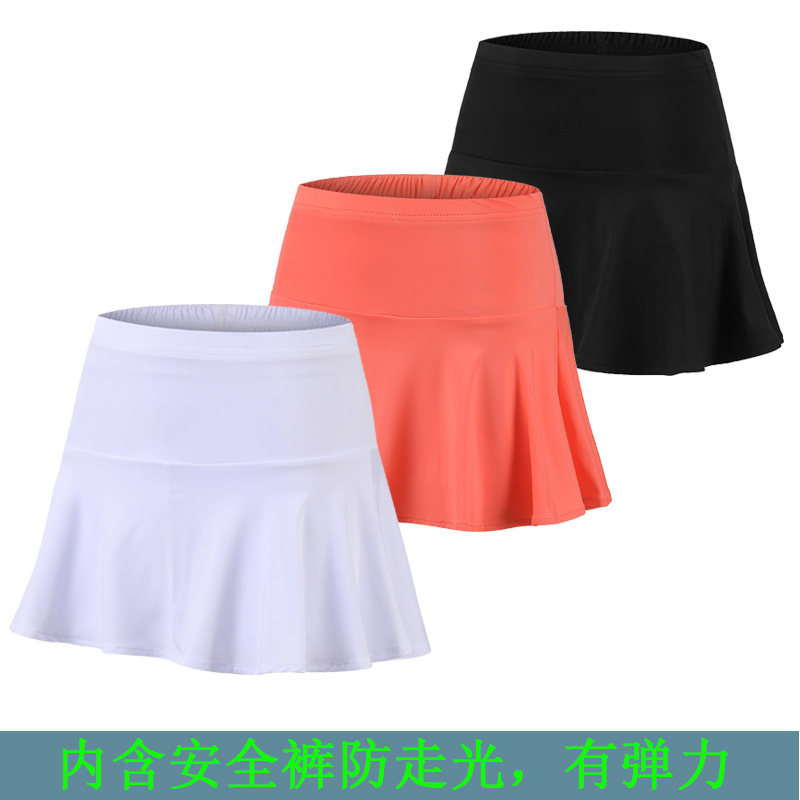2023 summer cross-border sports pants skirt tennis skirt women's anti-light safety pants skirt pleated skirt badminton skirt