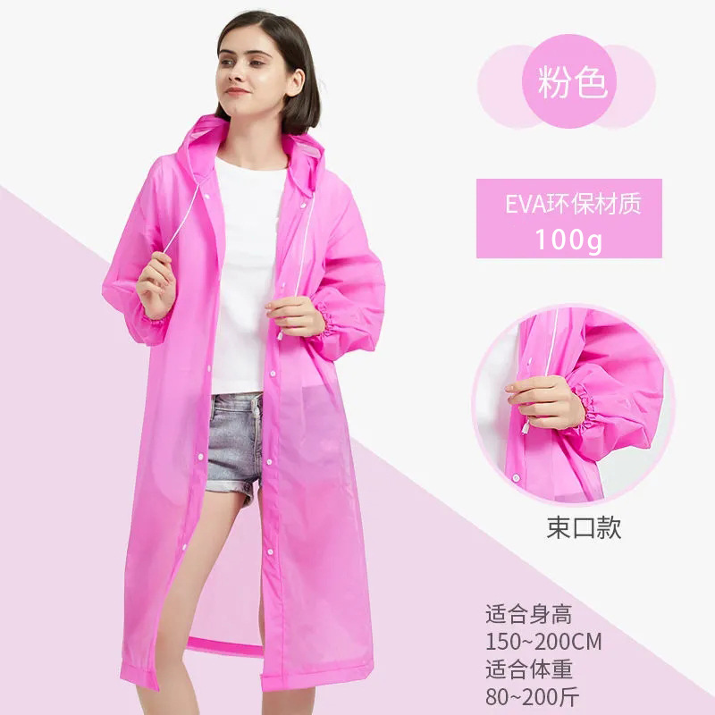 Picture of Thickened Non-Disposable Eva Raincoat Portable Adult Men and Women Travel Outdoor Waterproof Long Full Body Poncho Thick