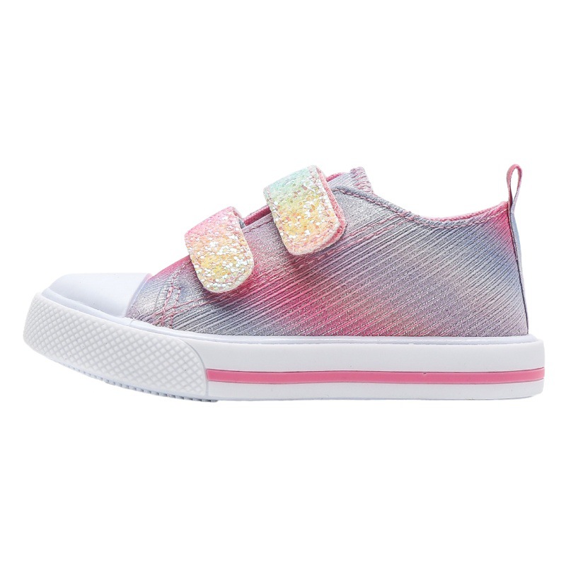 Korean Style Children's Shoes Student Canvas Shoes Spring and Summer Men's and Women's Shoes Cute Breathable Classic Velcro Casual Sneakers