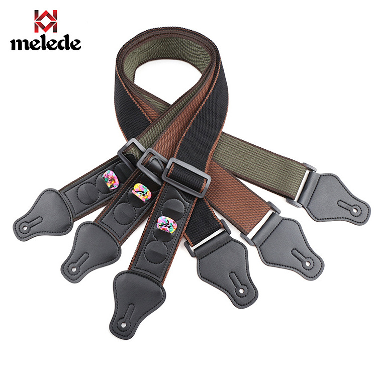 Picture of Amazon's Hot-Selling Black Pure Cotton Guitar Belt, Folk Guitar Popular Strap, Multi-Functional Three-Pull Piece in Stock