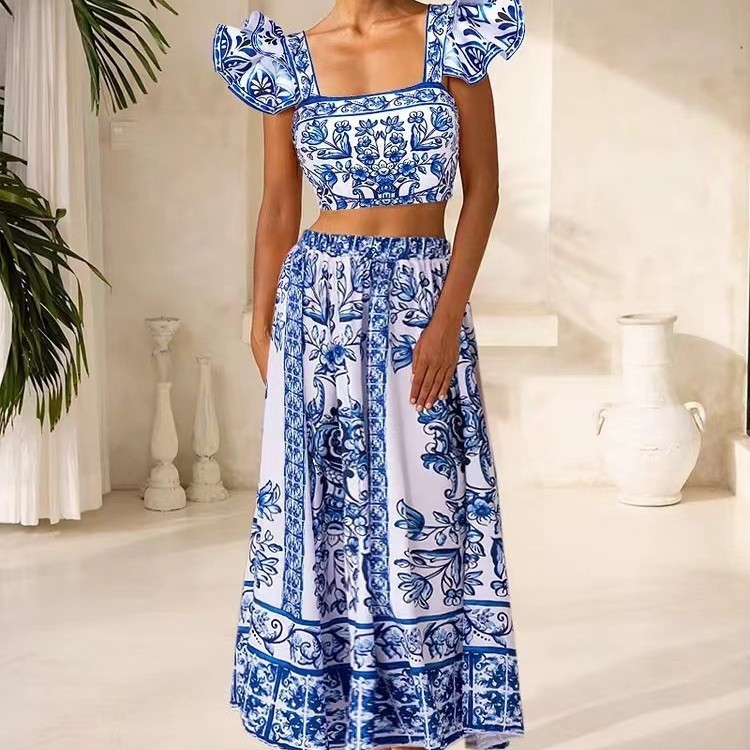 Picture of 2025 European and American Foreign Trade Split Swimsuit Women's Bikini Wrap Skirt suit Shoulder Sexy Veil Fashion Explosions suit