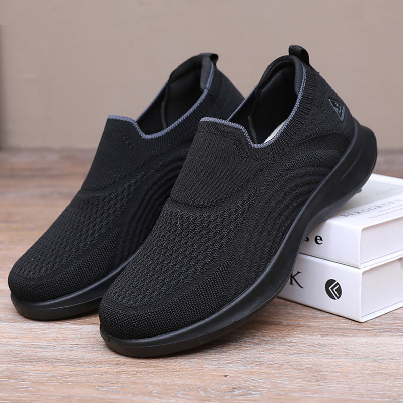 Shoes Men's Foreign Trade 2025 Spring and Autumn New Men's Casual Soft Sole Wear-resistant Single-layer Shoes All-match Slip-on Shoes for Men and Dad