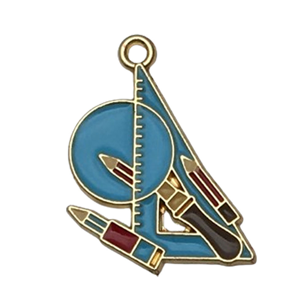 Picture of Cross-border DIY accessories alloy oil drop graduation season examination bachelor cap schoolbag size pen key chain pendant pendant