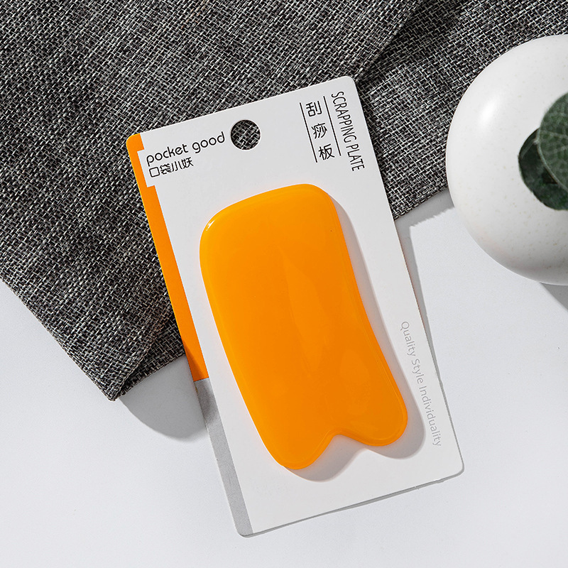 01 Large Massage Meridian Scraper Face Massage Carry Body Universal Beeswax Color Resin Scraper