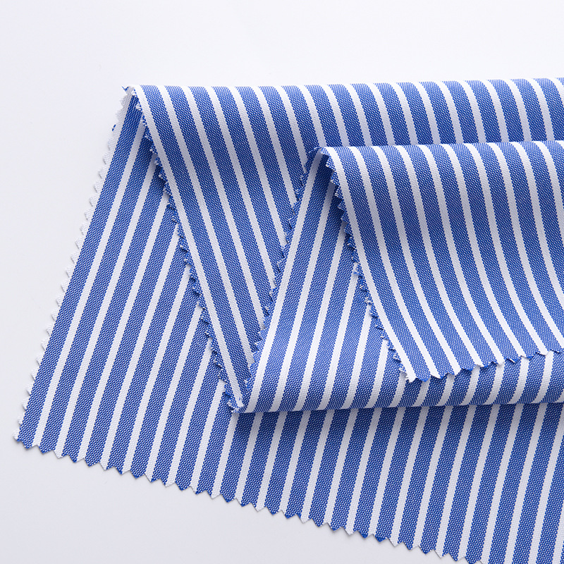 Picture of Striped fabric spring and summer blue and white striped shirt fabric in stock home textile tablecloth dress curtain fabric wholesale
