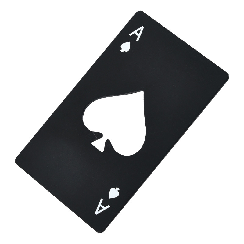 Picture of Poker beer bottle opener stainless steel bottle opener credit card soda pump black Peach a bottle opener bottle opener