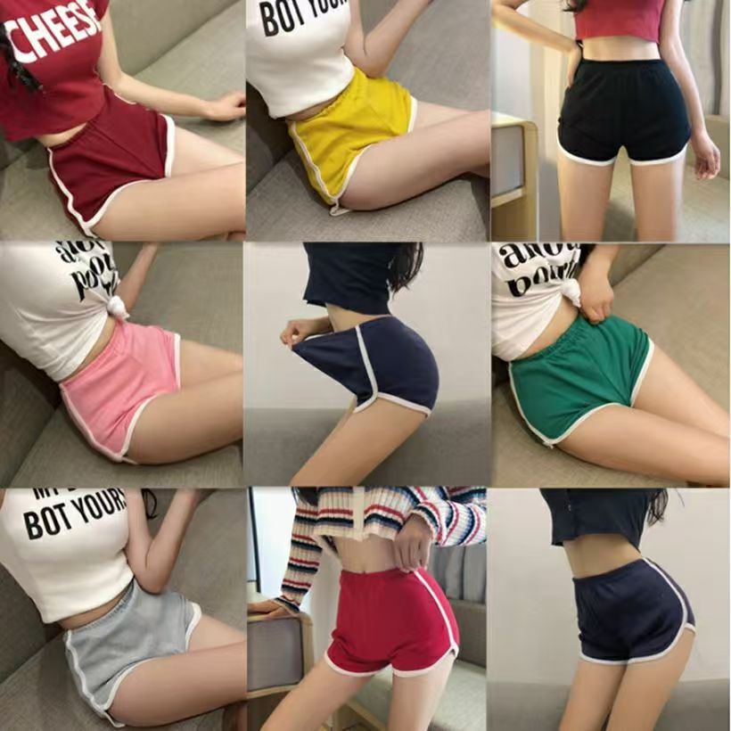 Women's Yoga Shorts Loose Wide-Leg Pants Summer Casual Slimming New Elastic Waist Color-Blocking Ins Trendy Factory Direct Sale