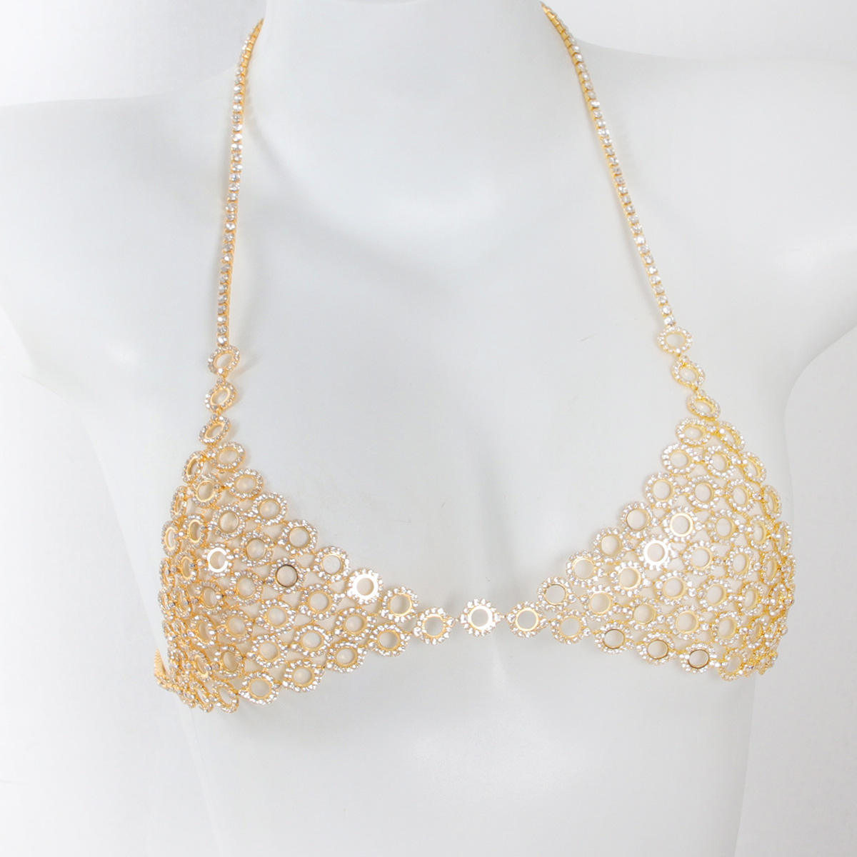 Picture of Cross-border New Accessories Luxury Flash Diamond Fashion Show Party European and American Sexy Exaggerated Bikini Body Chain suit