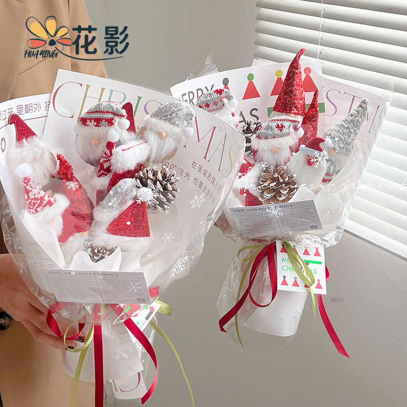 Flower Shadow Christmas Simple Series Wrap Flower Paper Flower Gift Wrapping Paper Sea Newspaper Semi Waterproof Material Floral Materials