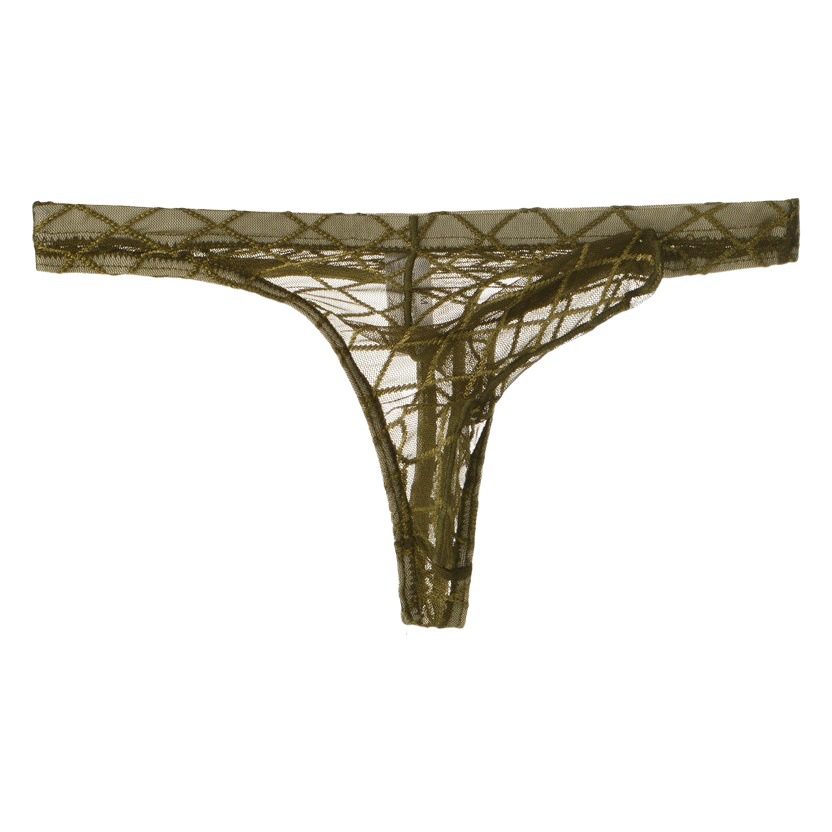 Junye men's underwear ultra-thin mesh transparent elephant nose thong sexy breathable bullet separation men's T pants shorts