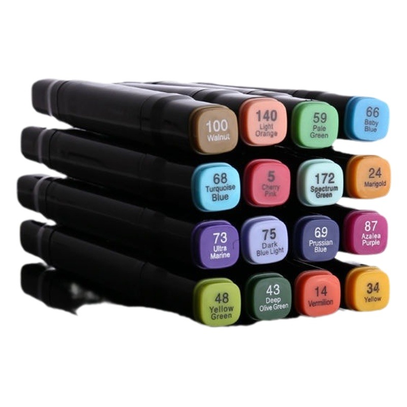 Color oily double-headed marker pen watercolor pen suit student color pen stationery suit children's gifts wholesale