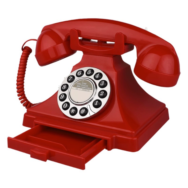 European-style Antique Rotary Dial Creative Fashion Hotel Office Home Metal Ringtones Old-fashioned Retro Phone Landline