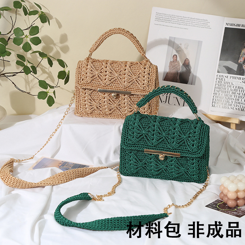 Hand-woven DIY bag Xiangge messenger bag lady bag with video tutorial with tools for mom's best friend gift