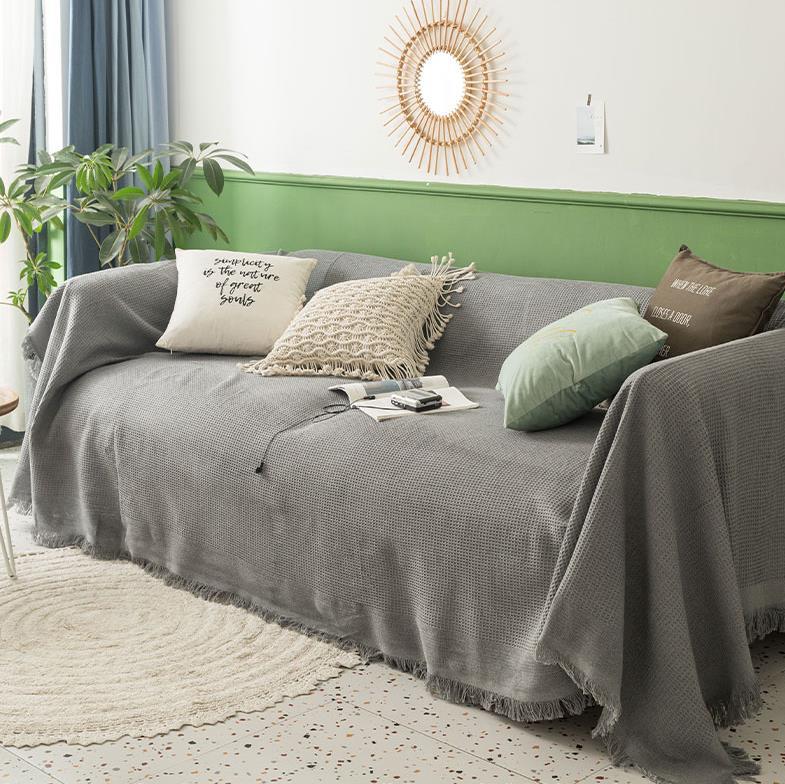 Picture of [Cross-border wholesale] Nordic pure color Four Seasons cotton blanket simple cushion ins style sofa Towel fashion lunch break blanket