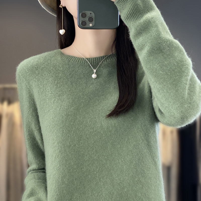 Picture of Soft Nuo low round neck sweater women's autumn and winter New pullover long sleeve wool bottoming shirt women's first-line ready-to-wear sweater women