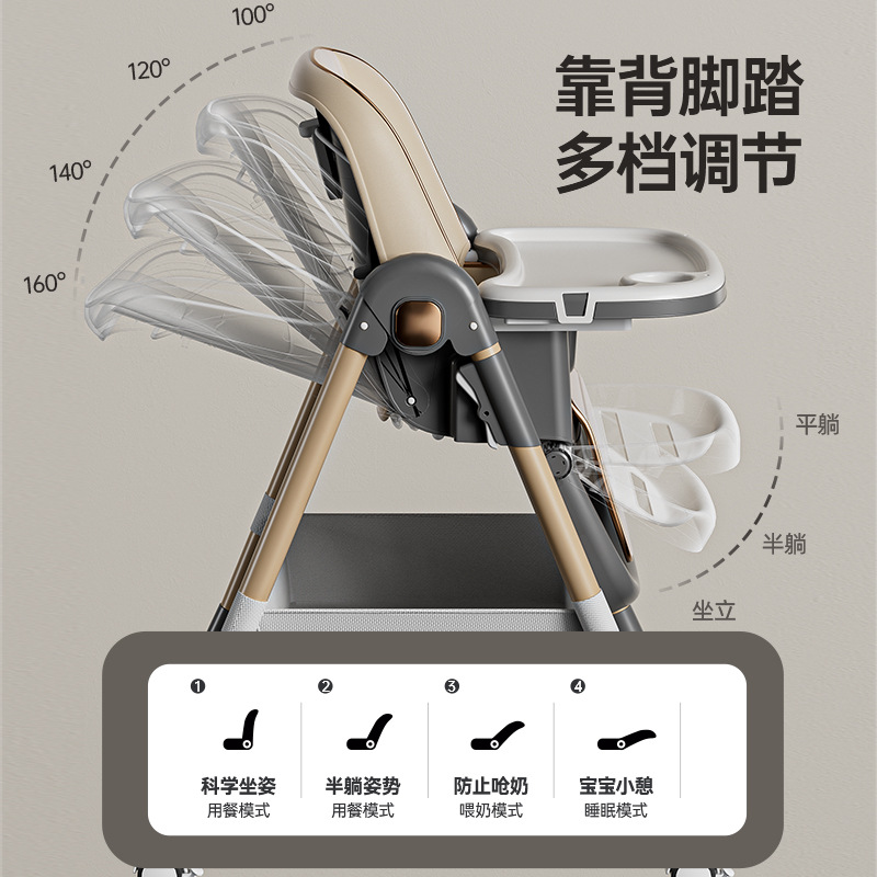 Picture of Children's Dining Chair Dining Table and Chair Foldable Adjusting Home Baby Growth School Chair Wholesale Baby Dining Chair