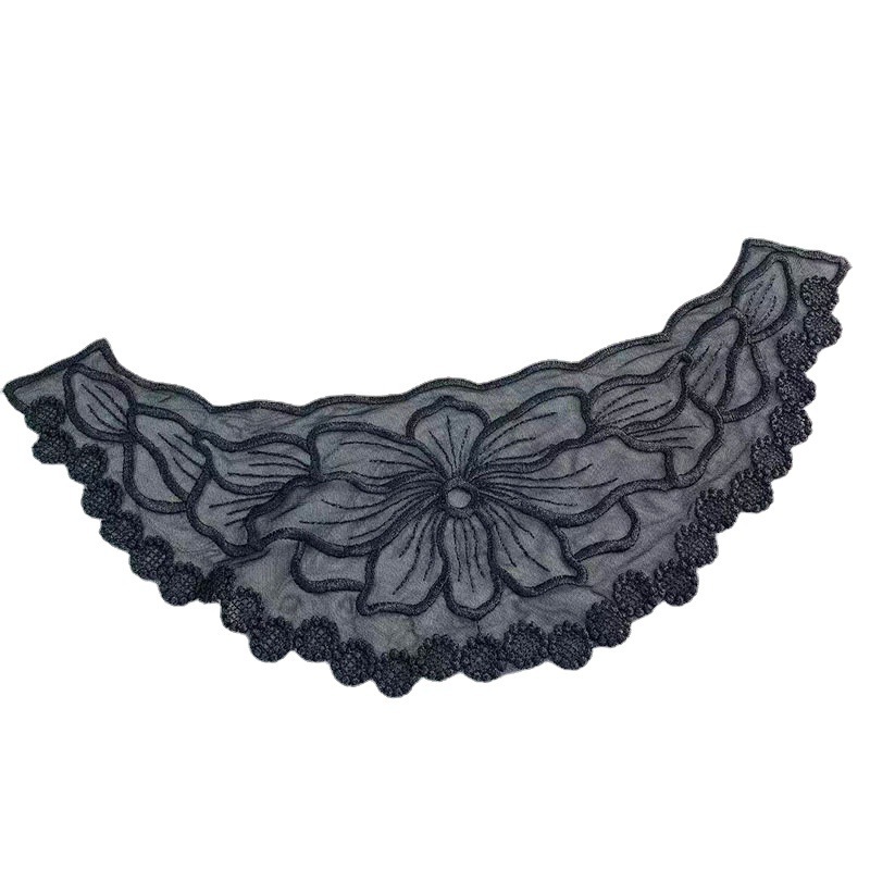 Mesh Embroidery Stereo Flower Lace Accessories DIY Handmade Accessories Lace Applique Size Flower Collar Flower