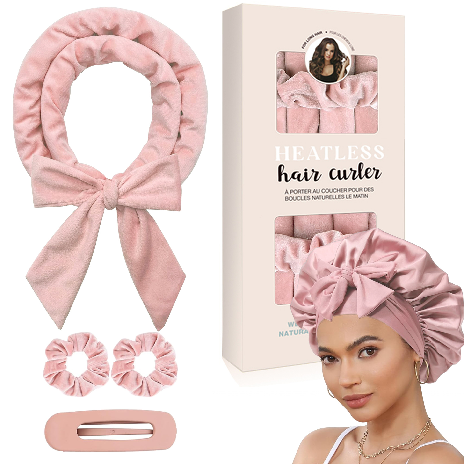 Picture of Cross-border New Style Hair-free Sleep Bow Lazy High-end Soft Hair Coiler Silk Loam Ribbon Curling Stick
