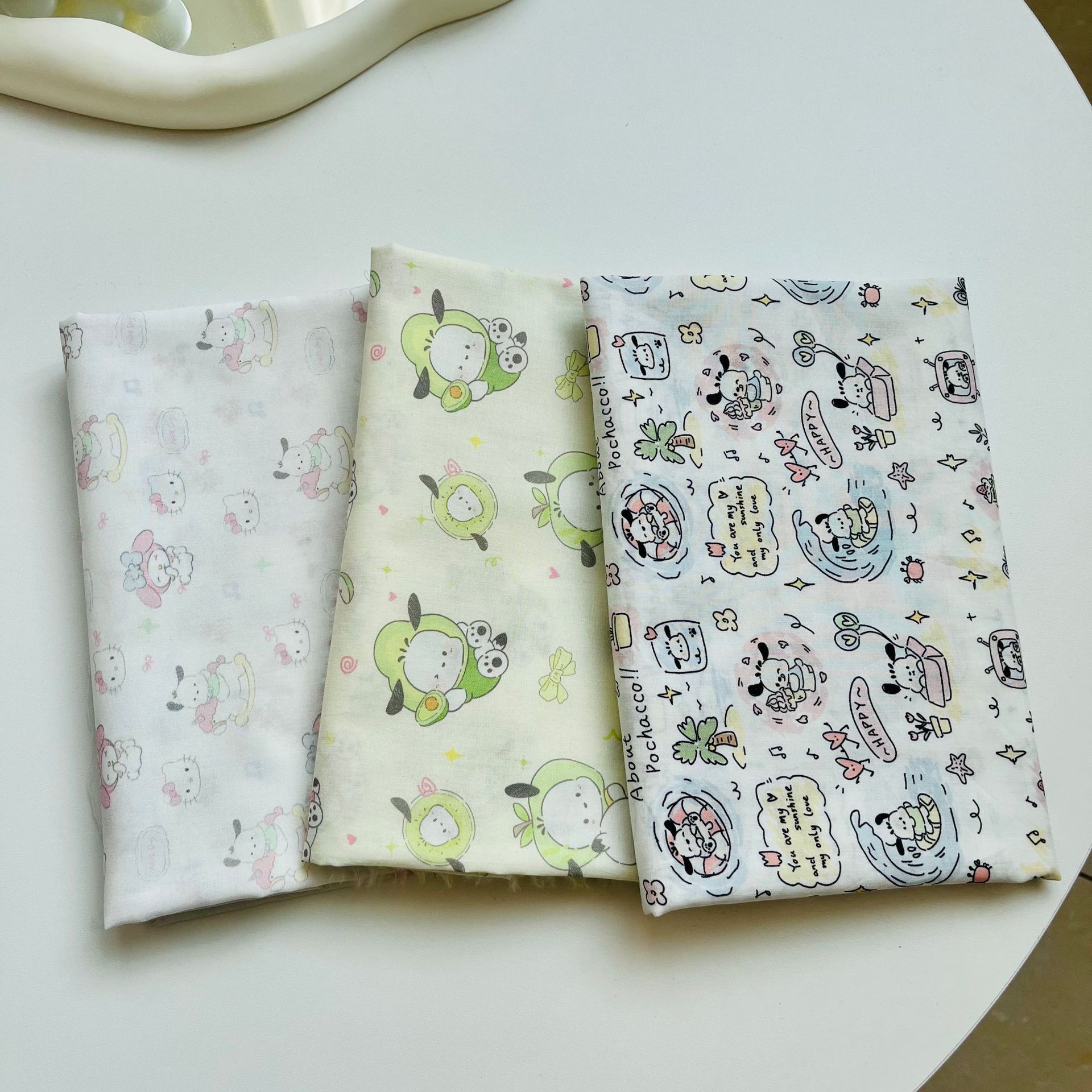 Cotton 60-Count Digital Printed Fabric Cartoon Pacha Dog Bags Home Clothes Dress Shirt Fabric