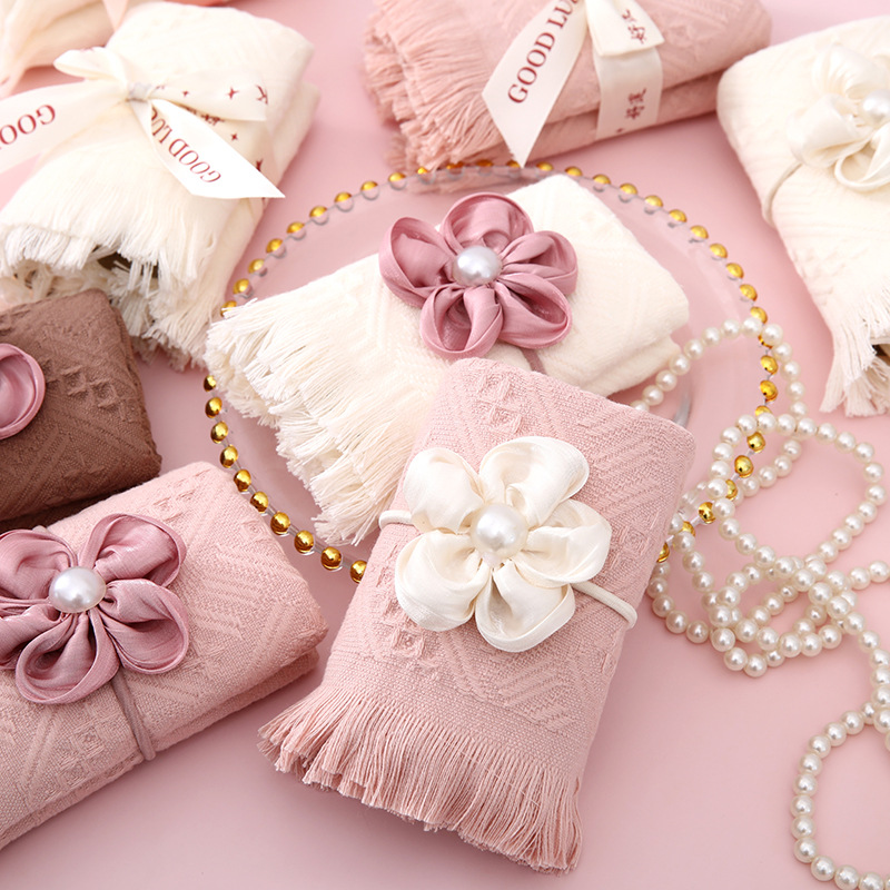 Picture of Accompanying gift cotton tassel towel wedding wedding wedding bridesmaid return gift creative gifts wholesale