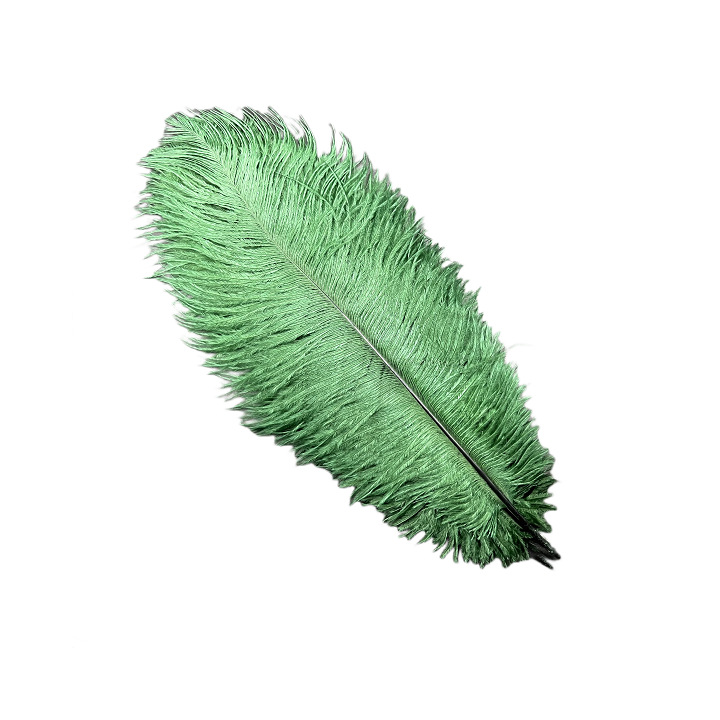 Picture of White ostrich feather 25-30cm natural ostrich feather dyed feather wedding decoration lamp ornament feather