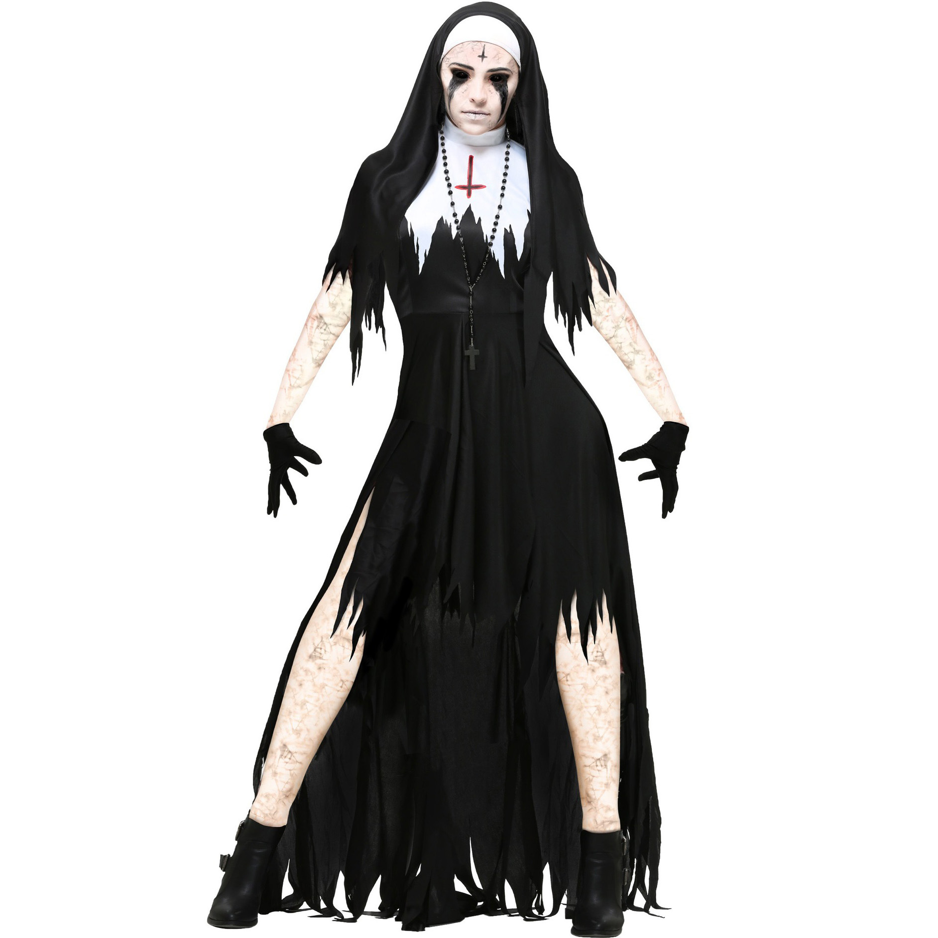 Picture of S-Xxxl European and American Halloween Zombie Nun Costume Cosplay Cosplay Zombie Vampire Demon Costume