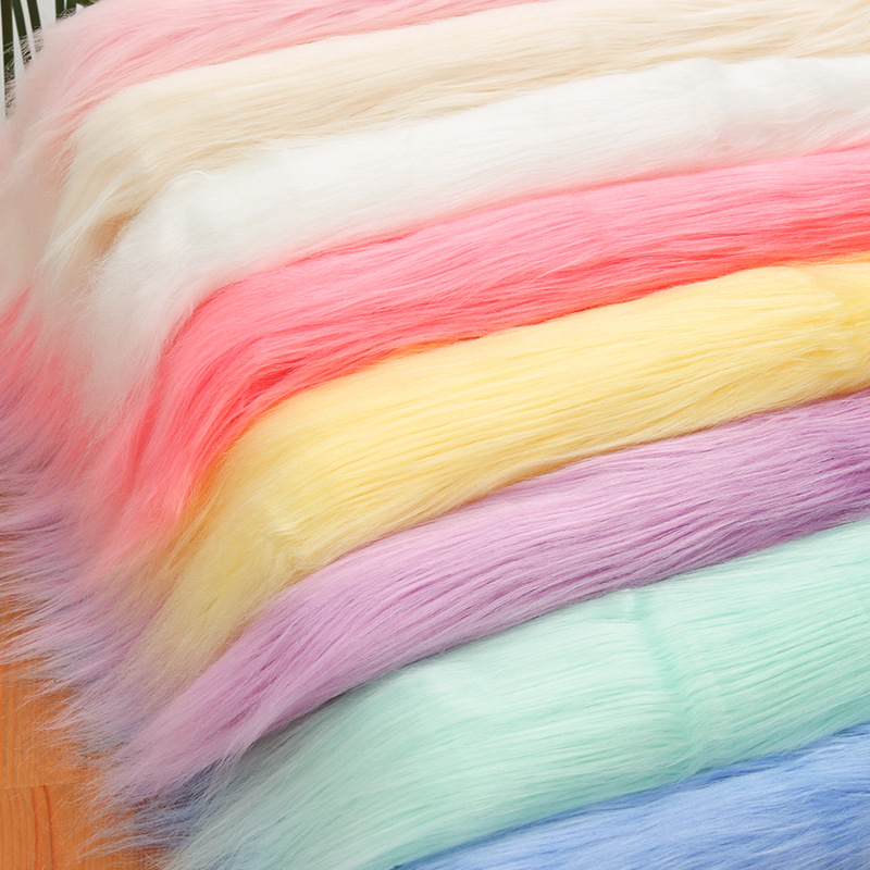 9cm water wool fabric plush beast hair cotton doll fried wool net red flower plush cloth DIY fabric
