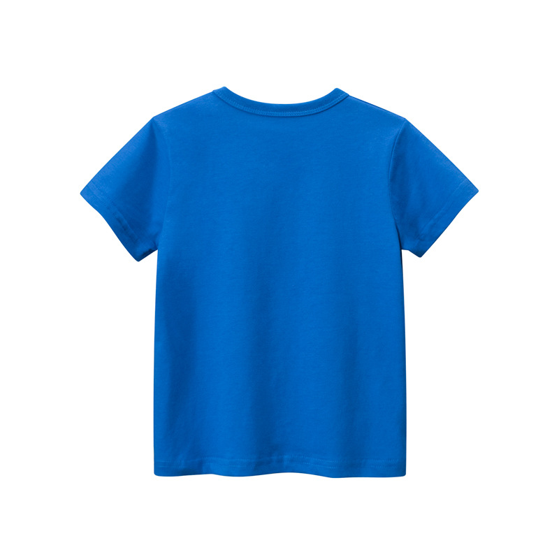 Picture of 27Kids K-Style of Kidsren's Clothing Kidsren's Short-Sleeved T-Shirt Cartoon Excavator 2025 Summer New Baby Clothes Wholesale
