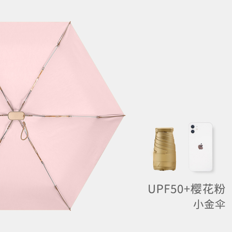 Picture of Noble Women's Bag Sun Umbrella Women's Sunny and Rainy High-value Super Sunscreen Ultraviolet Six-fold Sunshade Small Portable Foldable Umbrella