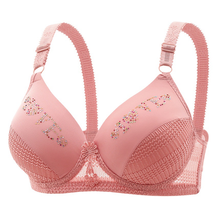 SOURCE manufacturer foreign trade cross-border special thin comfortable underwear for middle-aged and elderly women's three breasted bra bra
