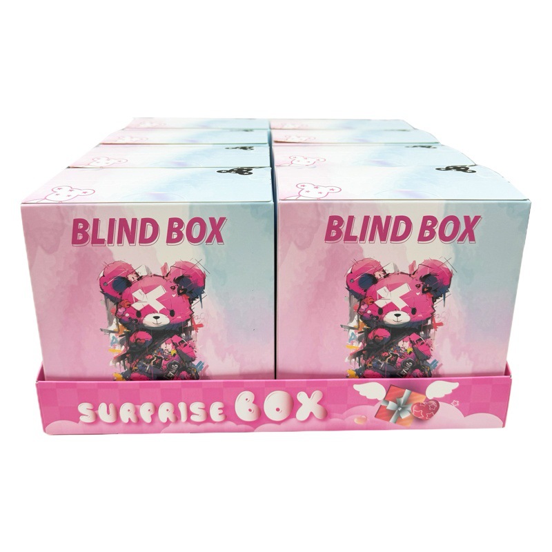 Blind box empty box packing box violent bear box bag hanging hand shoe mold key chain blind box packing box small batch