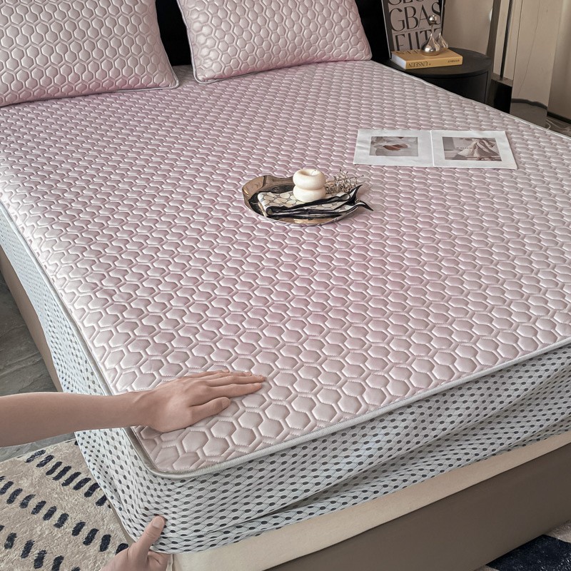 Picture of Class a Natural Latex Mat Set Air-Conditioned Mat Three-Piece Set Fitted Sheet Student Dormitory Summer Quilt Washable
