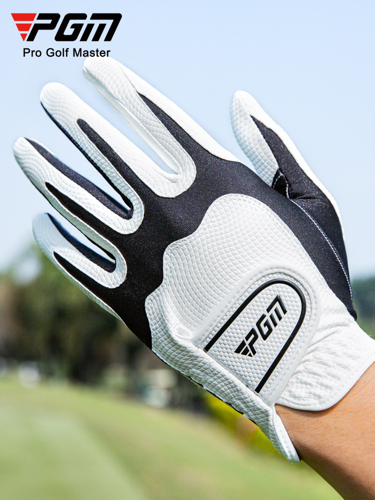 Picture of PGM Golf Gloves Men's PU Gloves Wear-resistant Non-slip Elastic Breathable Comfortable Velcro Sports Gloves None