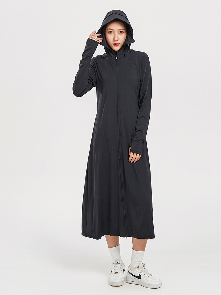 Original Yarn Fairy Cloud Gown Long Sun Protection Clothing Women's Original Yarn Removable Hat Brim Full Body Protection Mid-length Sun Protection Clothing
