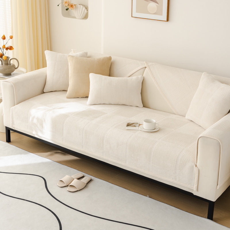 Picture of Autumn and Winter New Sofa Cushion Plush Seat Cushion Sofa Cover Plush Embroidery Modern Simple Non-slip Winter Thickened Cushion