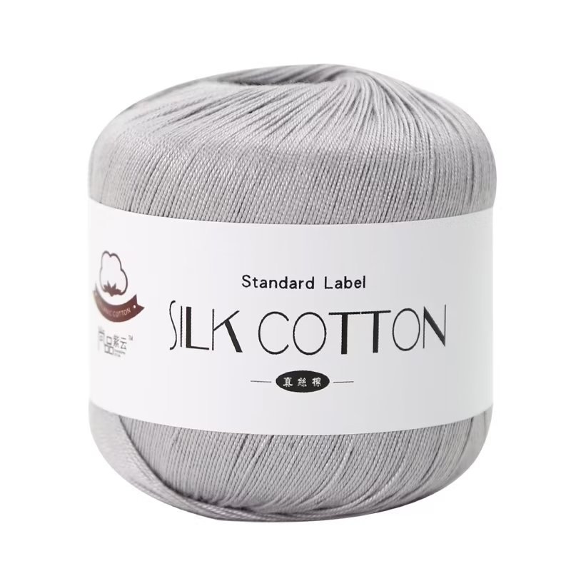 Picture of Silk Cotton Yarn Lace Thread No. 6 Cotton Thread Pure Handmade Knitting Doll DIY Crochet Yarn Ball Hat Clothes