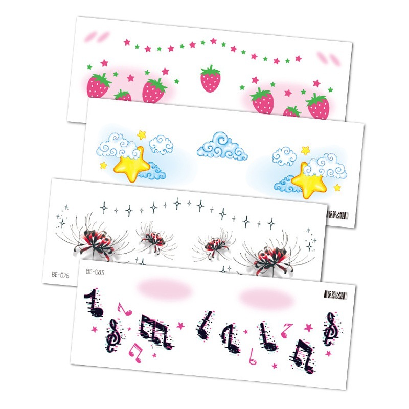Ricklon New Cute Sweetheart Girl Makeup Tattoo Face Sticker Christmas Photo Lasting Strawberry Blush Sticker