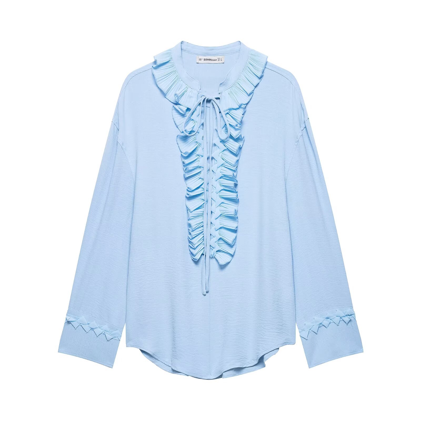 Picture of Deeabae New Summer Women's French Ruffled Loose V-Neck Shirt Women's Skirt Shirt 1284891