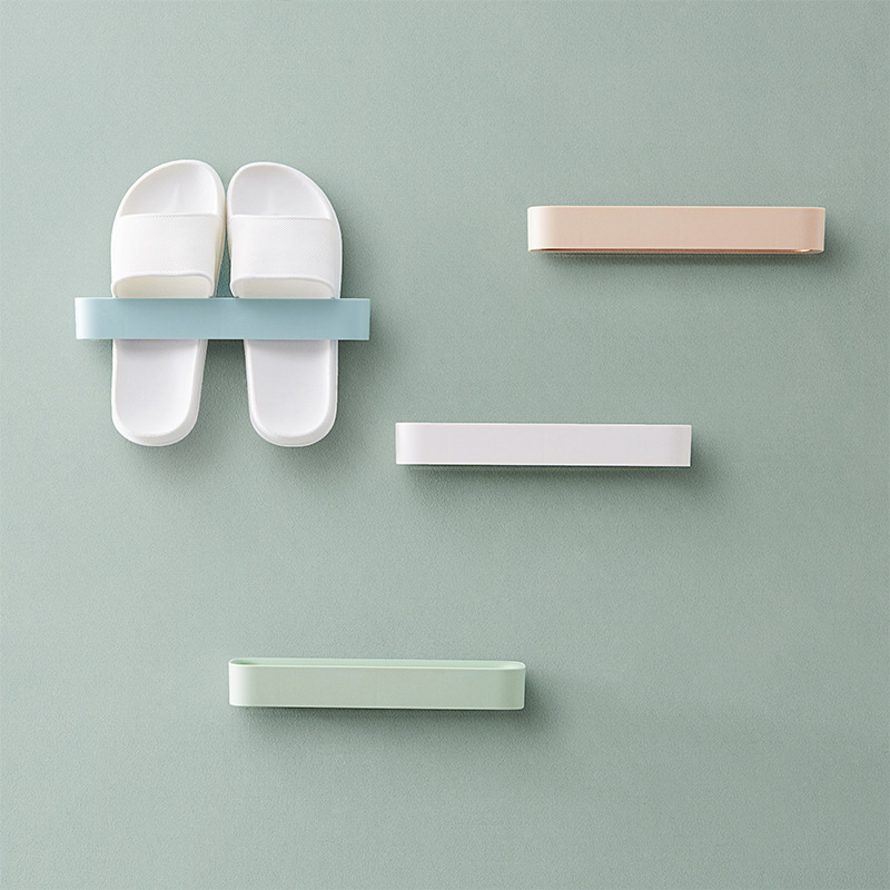 Picture of Cross-border Bathroom Slipper Rack Wall-mounted Punch-free Toilet Wall Toilet Shoes Draining Rack Storage Rack
