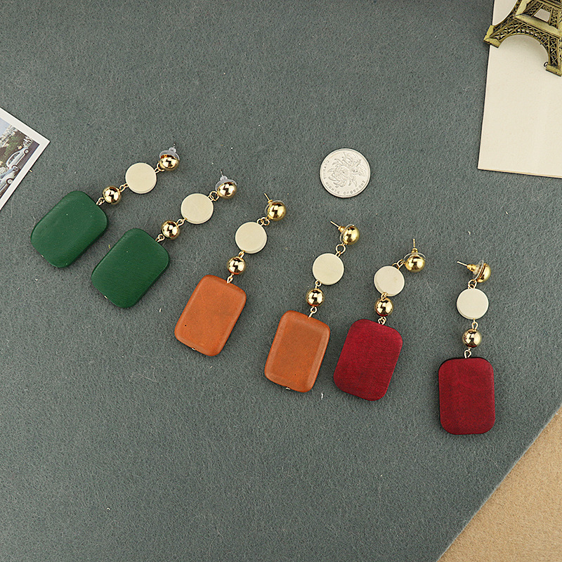 Korean personality and temperament trendy earrings women's multi-block long tassel earrings earrings women's accessories