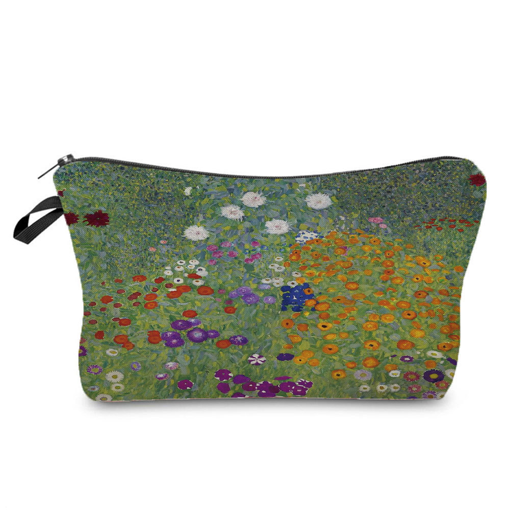 Picture of Personalized fashion cosmetics storage bag new goods wholesale golden oil painting printing cosmetic bag large capacity wash women's bag